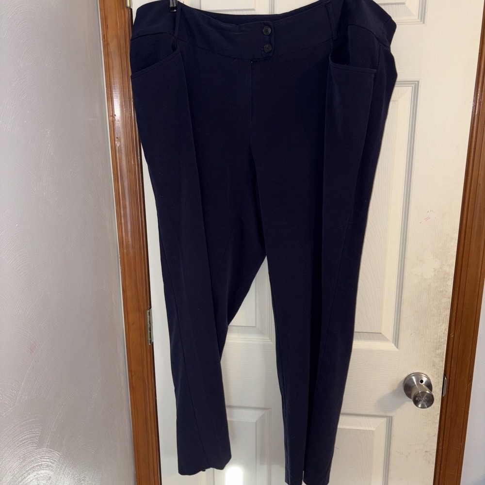 Rafaella Curvy Trouser Pants Plus Size 22W Dark blue Dress